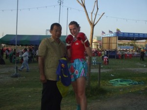 After a win in Bangkok with my trainer Pimu in 2008.