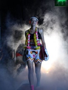 Ring entrance at the Reebok stadium fighting Sarah McCarthy May 2009.