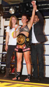 World title fight February 2013 in London, UK against Elsa Hemat from France.