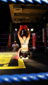 World title fight February 2013 in London, UK against Elsa Hemat from France.